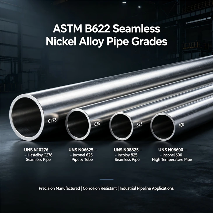 ASTM B622 Seamless Nickel Alloy Pipe Supplier | C276, 625, 825 Manufacturer best