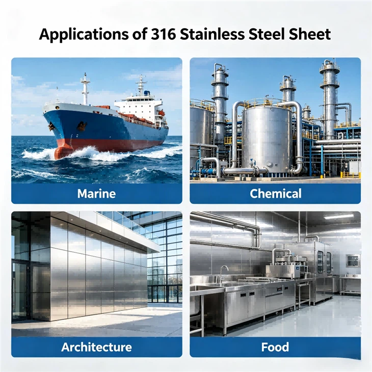Polished 316 Stainless Steel Sheet Supplier | Mirror / No.4 / HL Finish suppliers