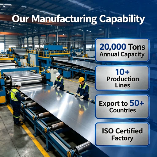 Polished 316 Stainless Steel Sheet Supplier | Mirror / No.4 / HL Finish factory