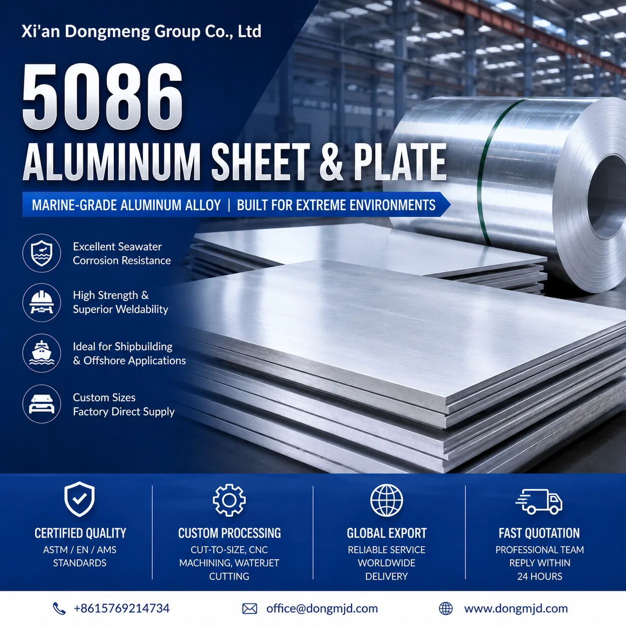 5086 Aluminum Sheet | Marine Grade Aluminum Plate Supplier & Manufacturer
