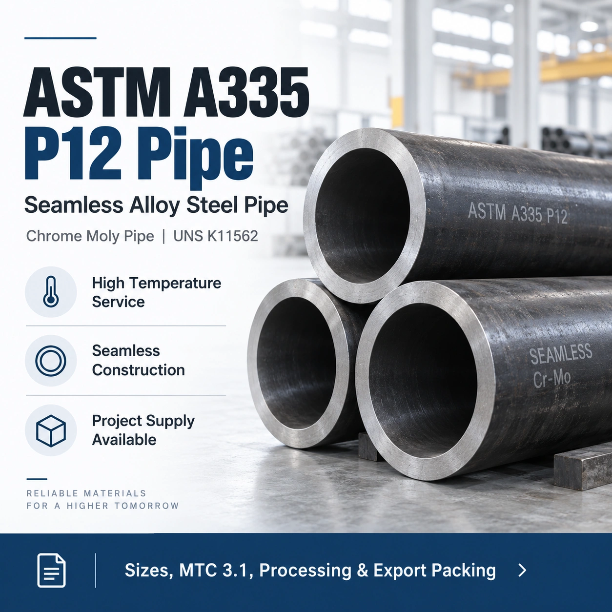 ASTM A335 P12 Pipe
