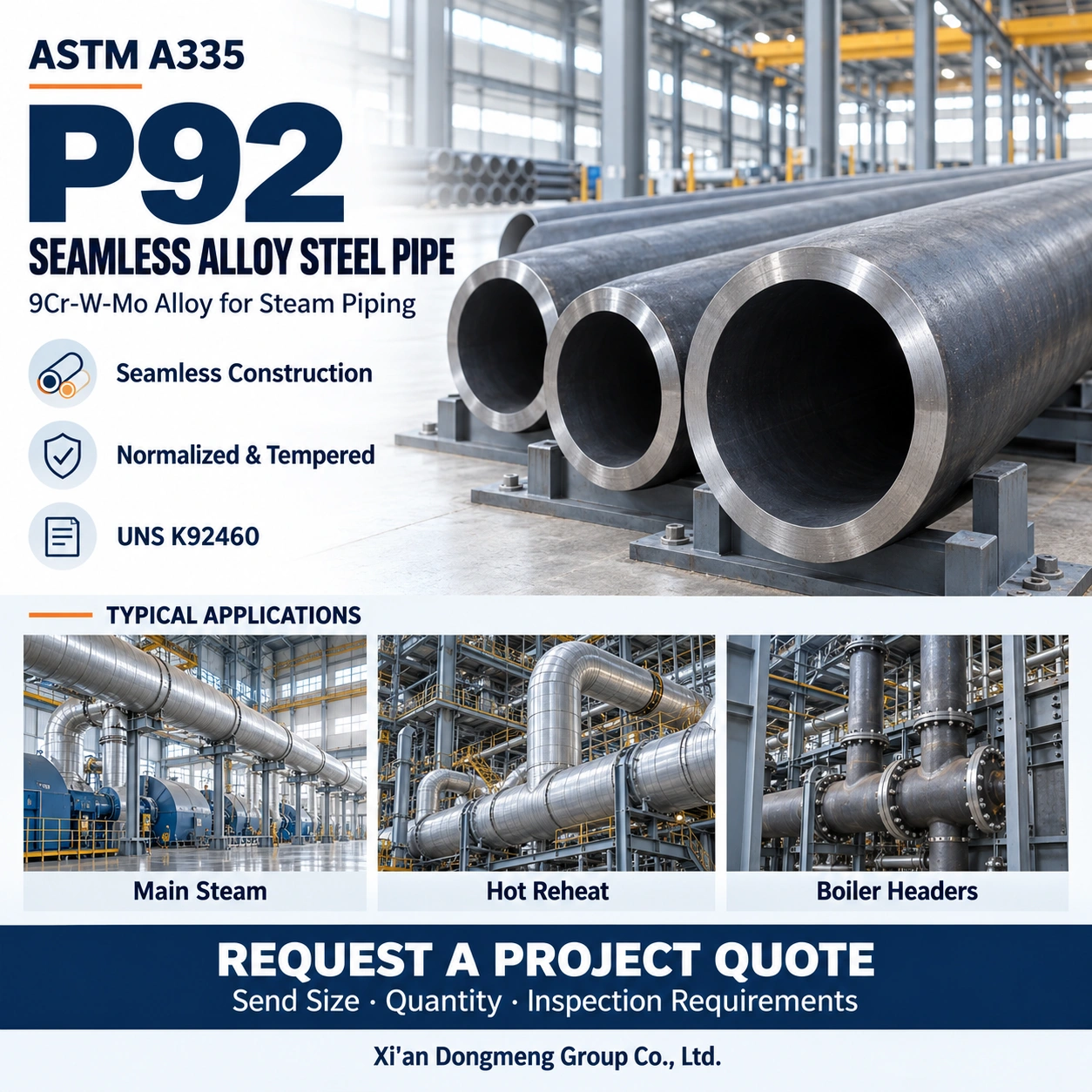 ASTM A335 P92 Pipe
