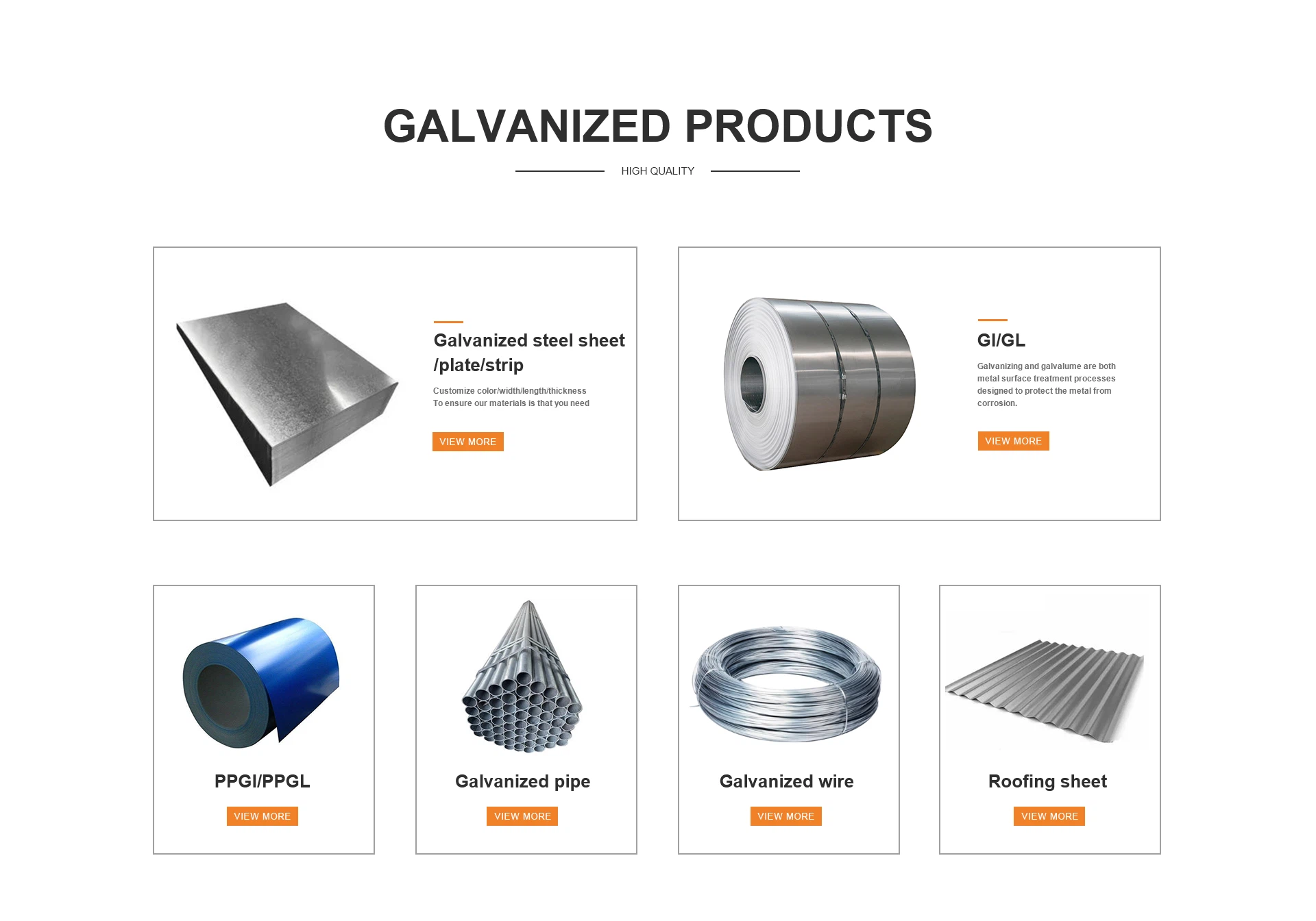 Galvanized Products