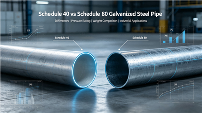 Schedule 40 Vs Schedule 80 Galvanized Steel Pipe: Differences, Pressure, Weight & Applications