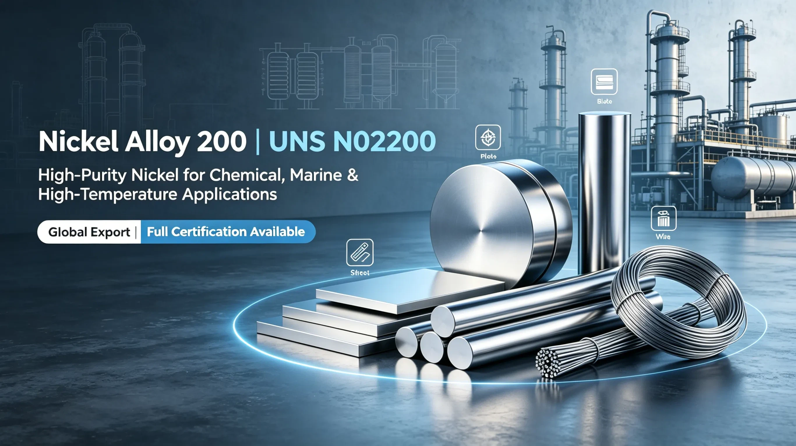 Nickel Alloy 200 (UNS N02200) Nickel Alloy 200 (UNS N02200)