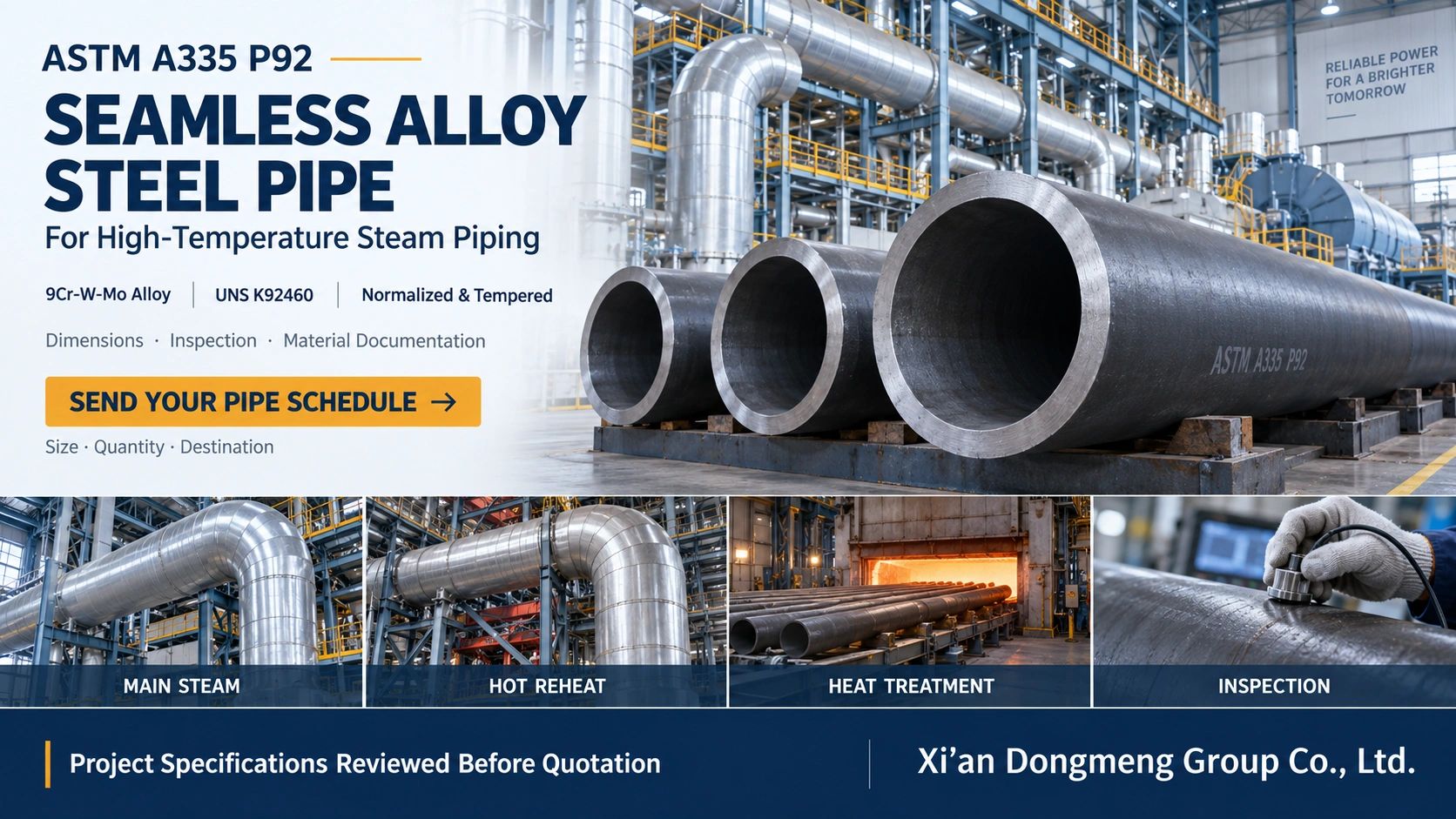 ASTM A335 P92 Seamless Pipe ASTM A335 P92 Seamless Pipe