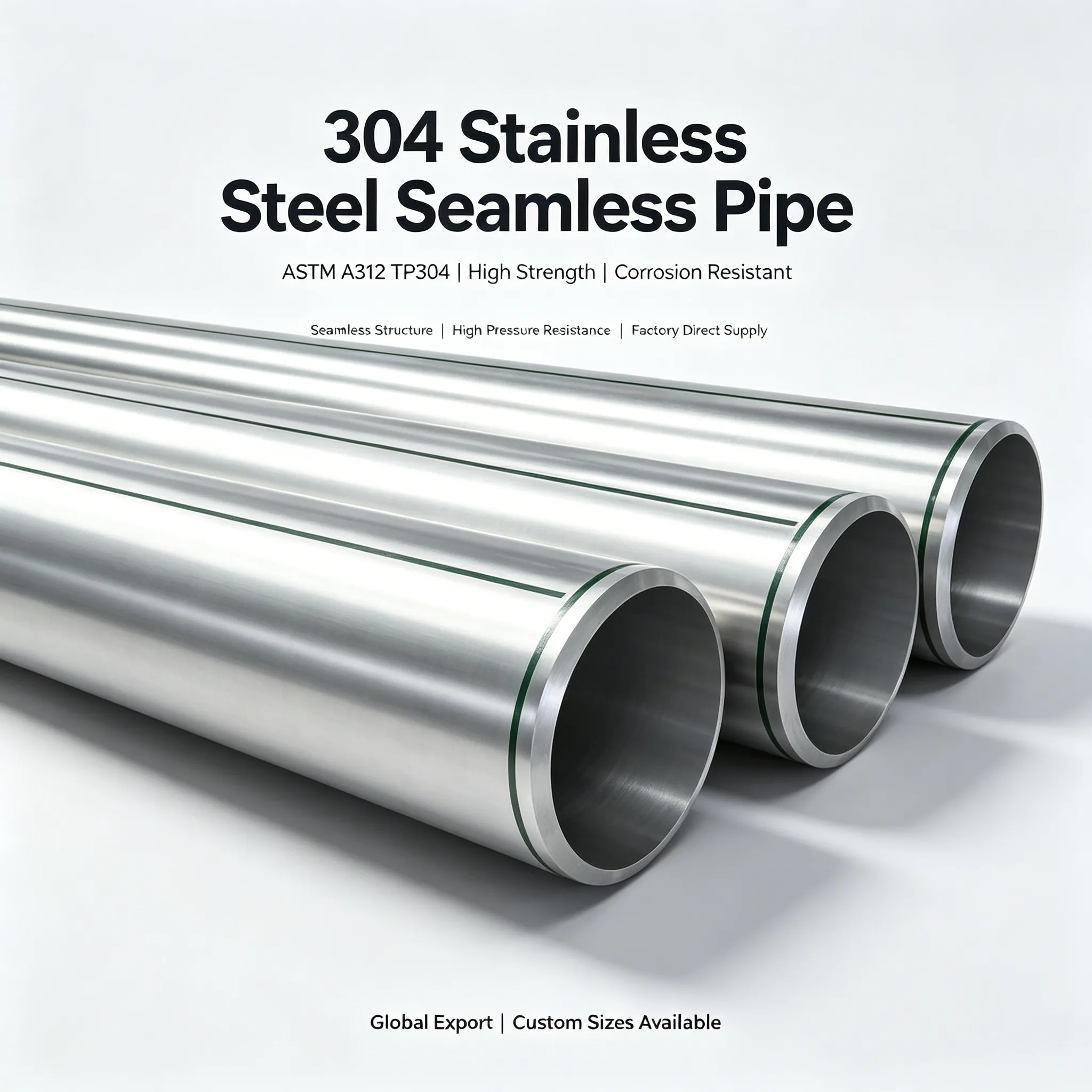 304 Stainless Steel Seamless Pipe Supplier | ASTM A312 TP304