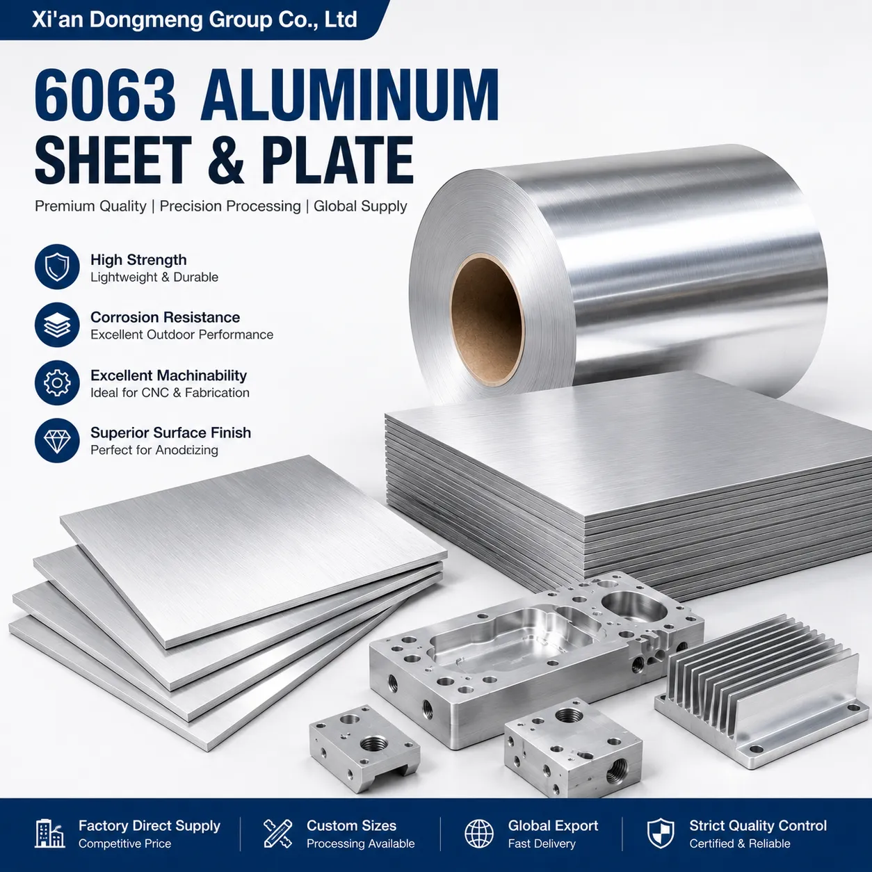 6063 Aluminum Sheet Supplier | ASTM B209 6063-T5 T6 Aluminum Plate Price