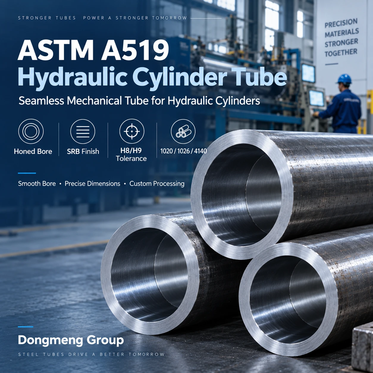 ASTM A519 Hydraulic Cylinder Tube Manufacturer | Seamless Mechanical Steel Tubing for Hydraulic Cylinders